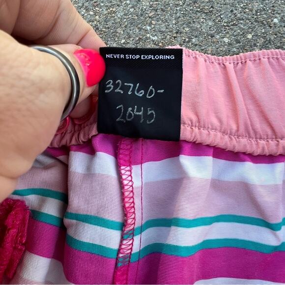 The North Face Women Class V Flashdry Short UPF 50+ sun protection pink stripe M - Picture 5 of 12
